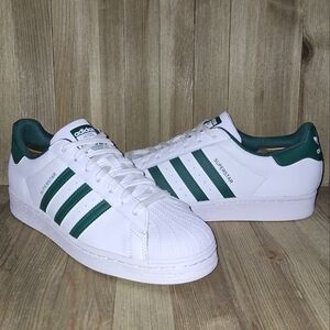NEW!!! ADIDAS SUPERSTAR COLLEGIATE GREEN Men's Size 10.5